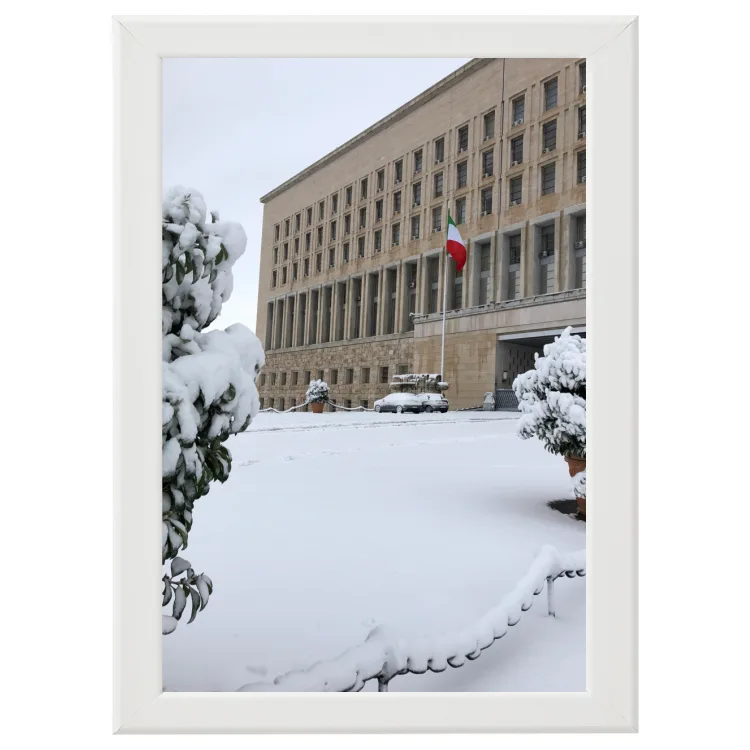 Farnesina innevata - poster con e senza cornice