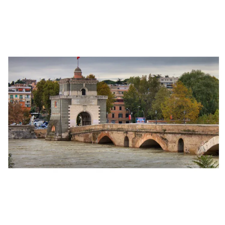 Ponte Milvio acqua alta (tela)