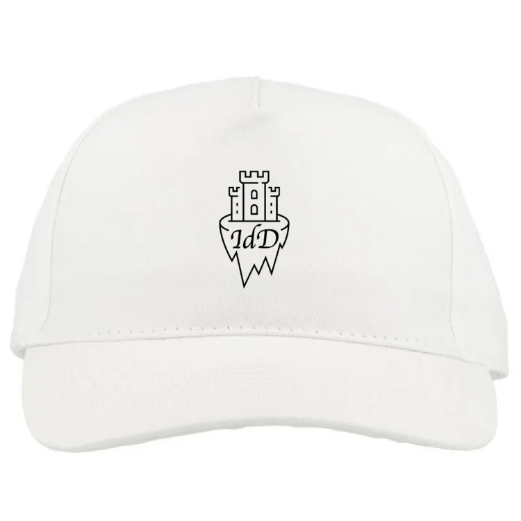  isola dei dannati bianco con logo nero cappellini