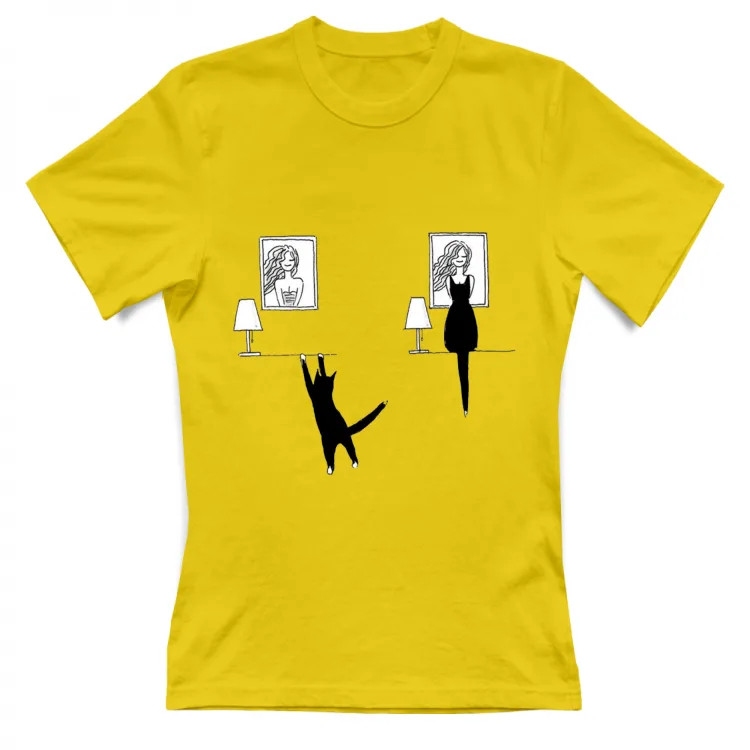 tshirt (donna) "a cat" 