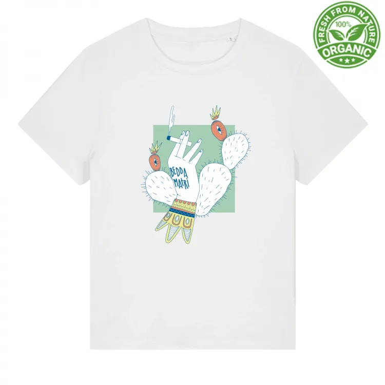 Bedda Matri T-Shirt Bianca Donna Sicilia Maliarda