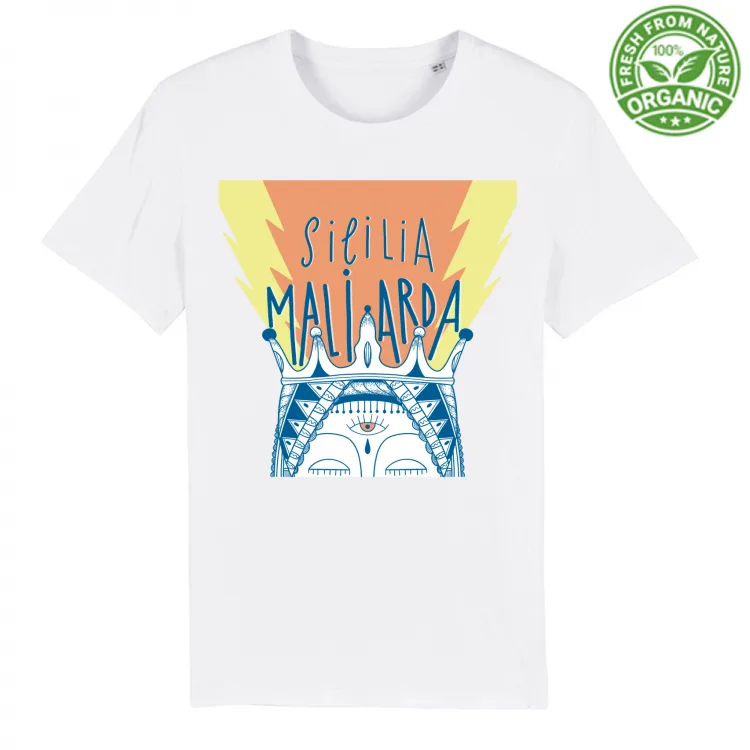 Sicilia Maliarda T-Shirt Bianca Unisex