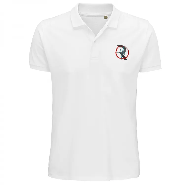 Polo Logo Colorato e Scritta Nera
