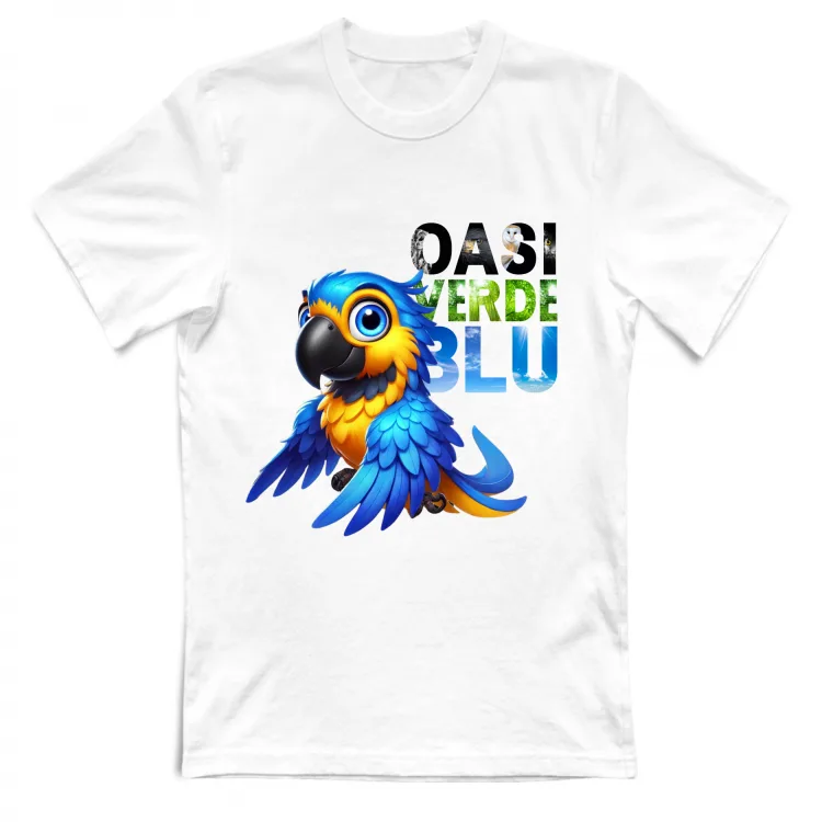 T-shirt ADULTO Ara Oasi Verde Blu