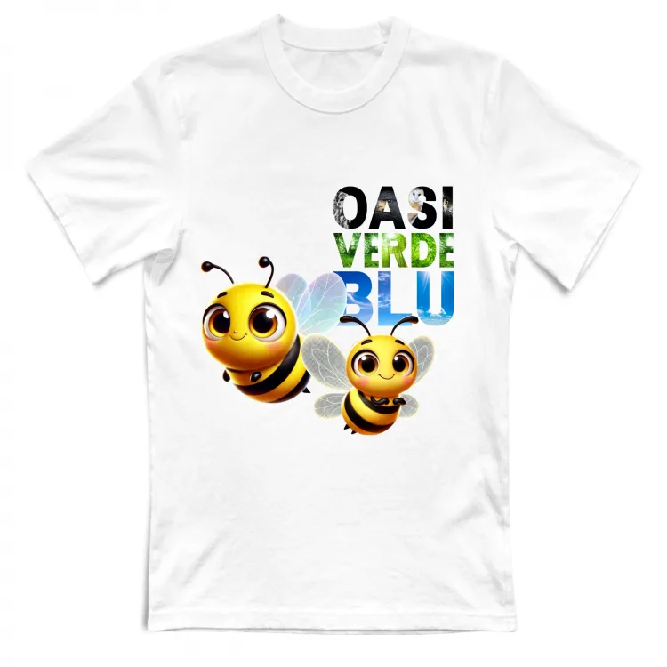 Tshirt ADULTO Api Oasi Verde Blu