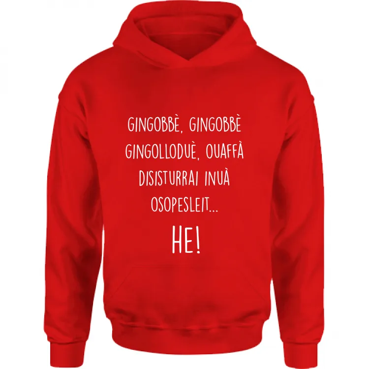 Gingobbè Felpa Bimbi - Scritte Divertenti