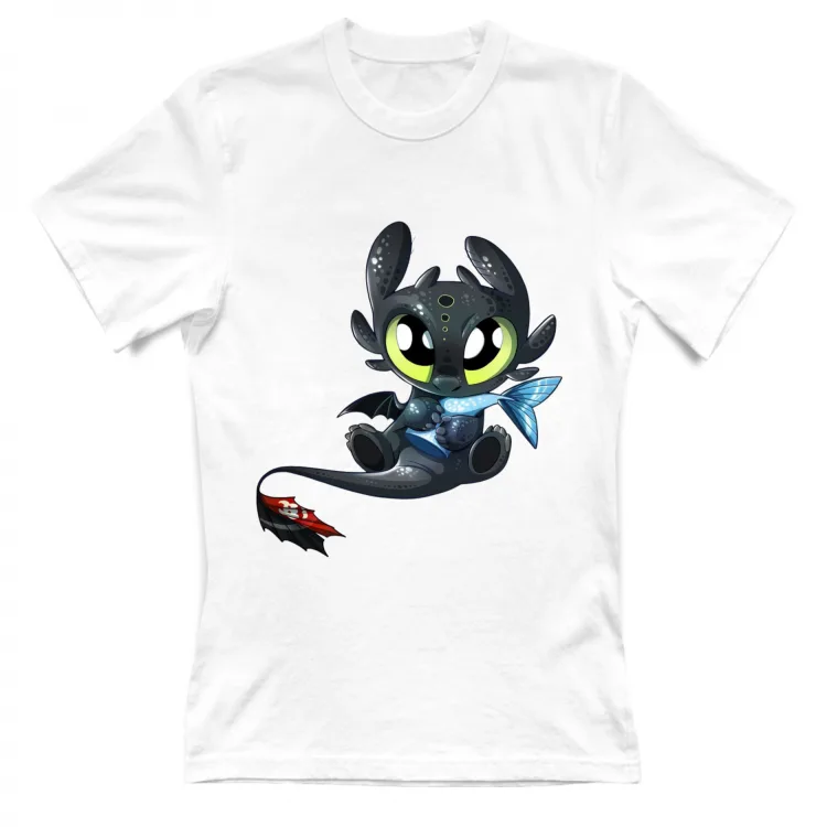 Tshirt donna Toothless con pesce