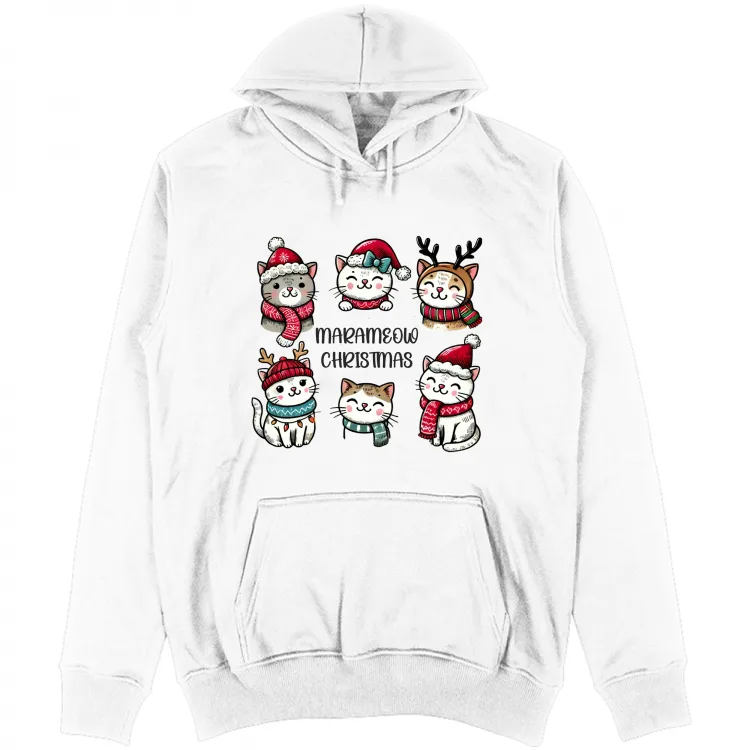 Felpa con cappuccio Unisex Marameow Natale