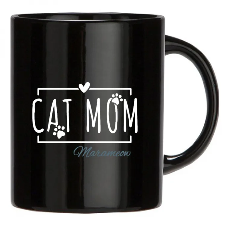 Tazza Nera Cat Mom Marameow