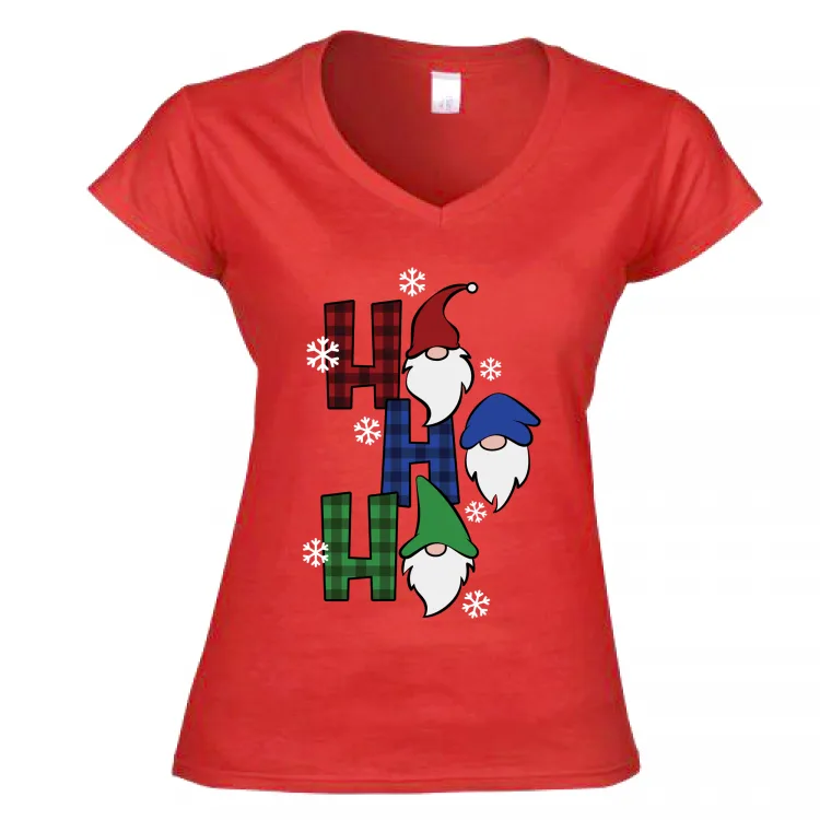 Tshirt Donna Scollo a V HoHoHo