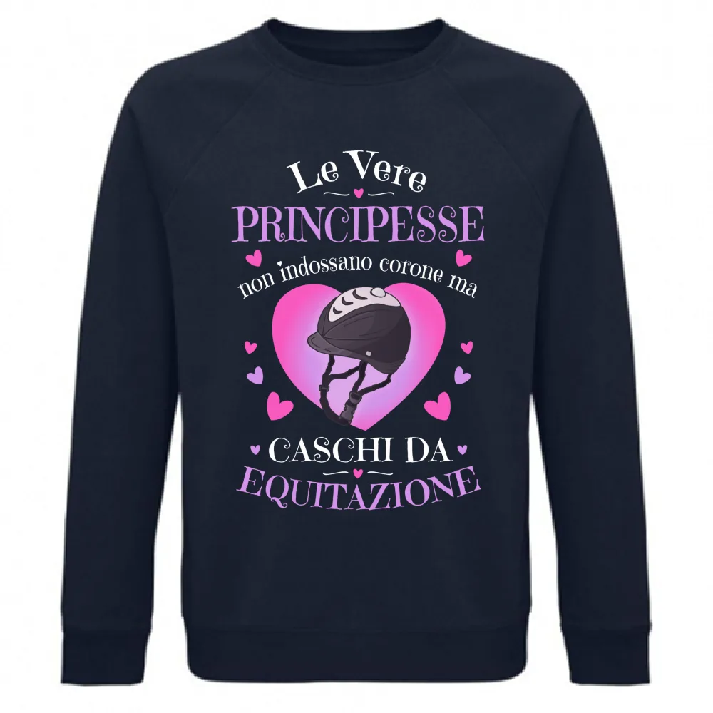 Le principesse indossano caschi da equitazione