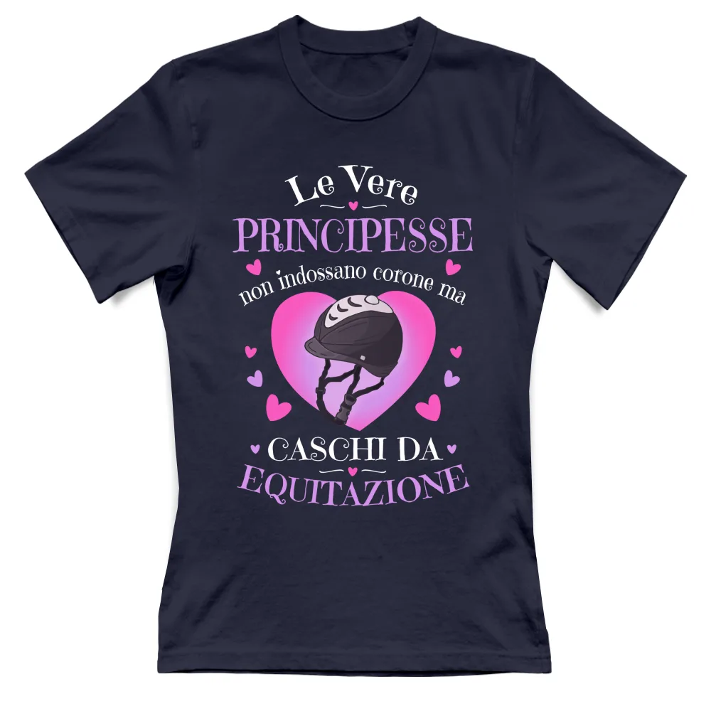 Le principesse indossano caschi da equitazione