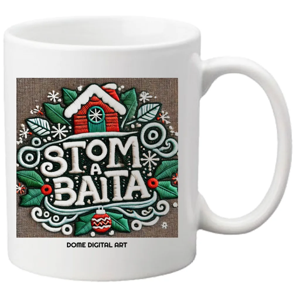 Tazza Dialetto Bresciano di natale stom a baita 1