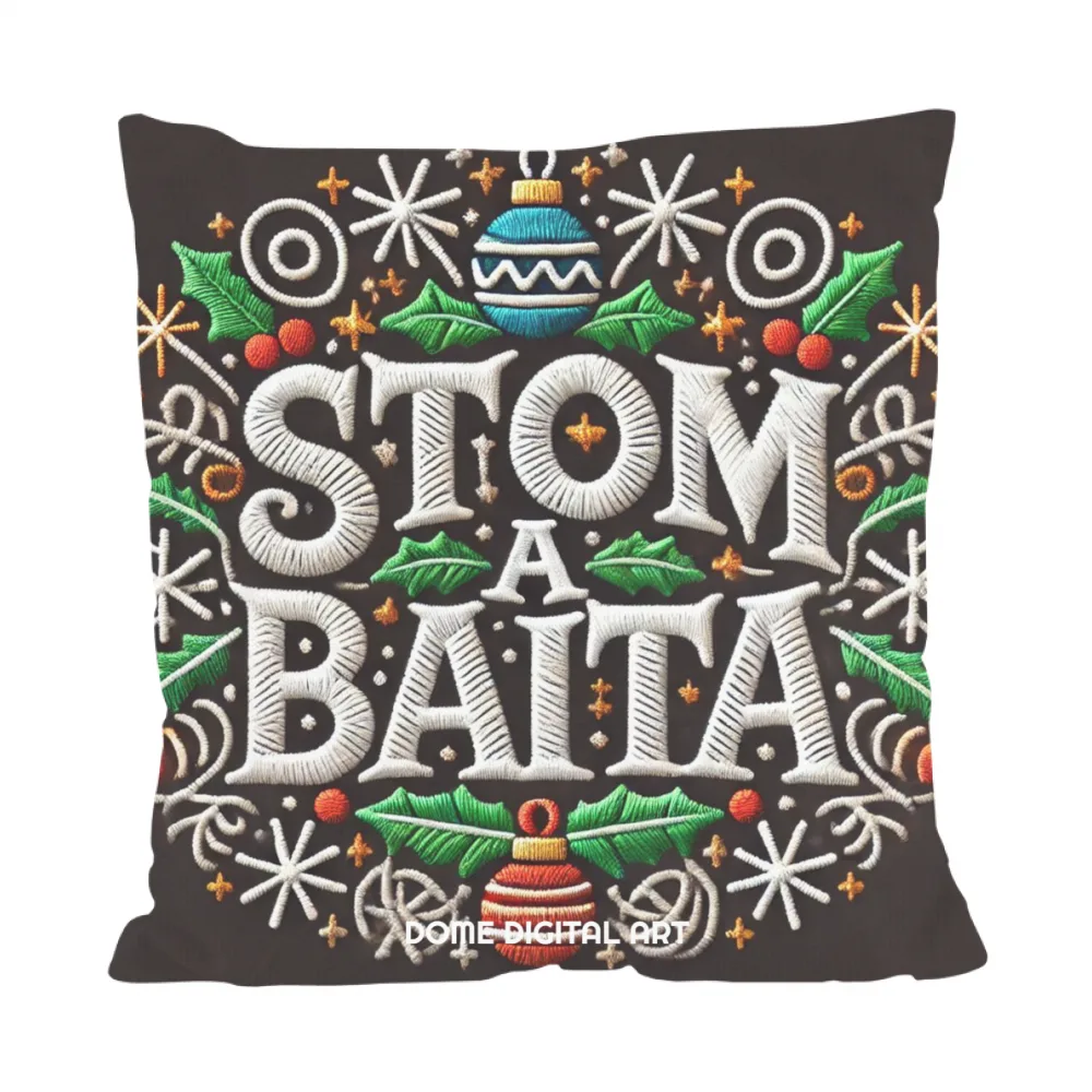 Cuscino Dialetto Bresciano Natale stom a baita 8