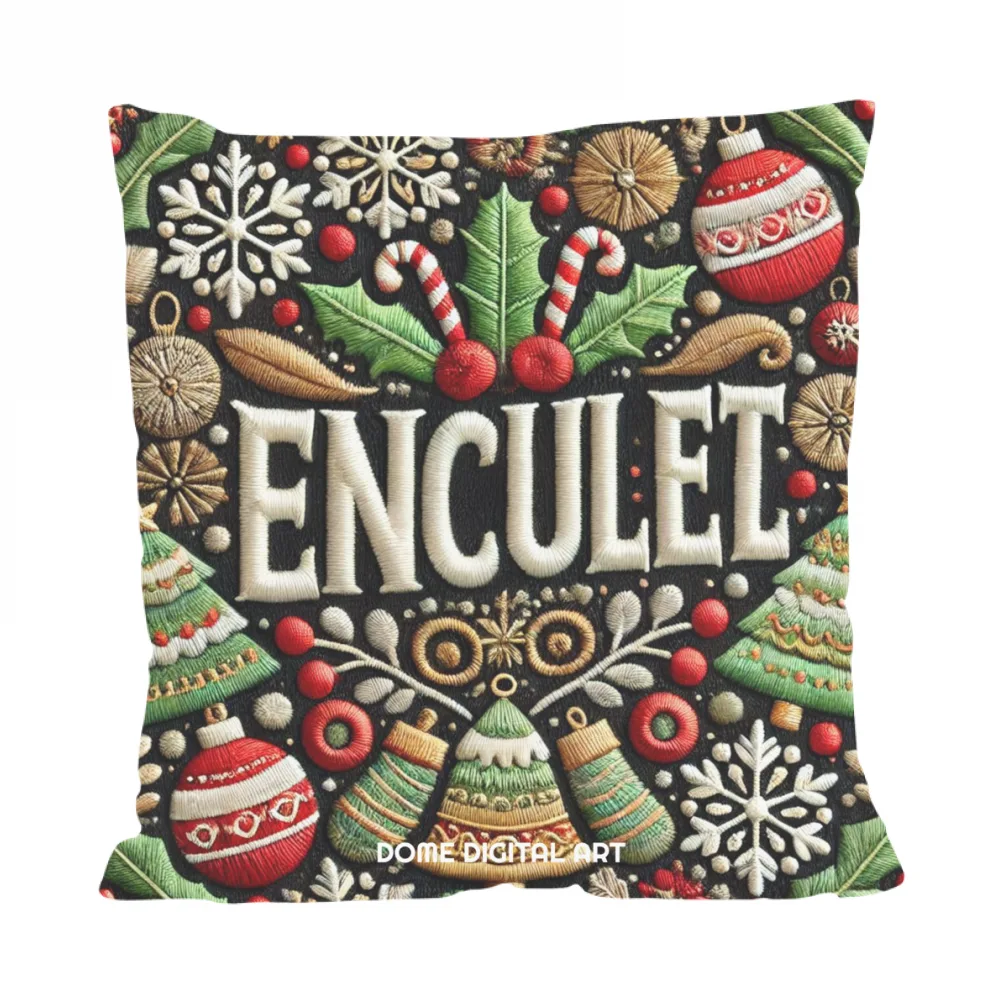 Cuscino dialetto Bresciano di Natale Enculet 10