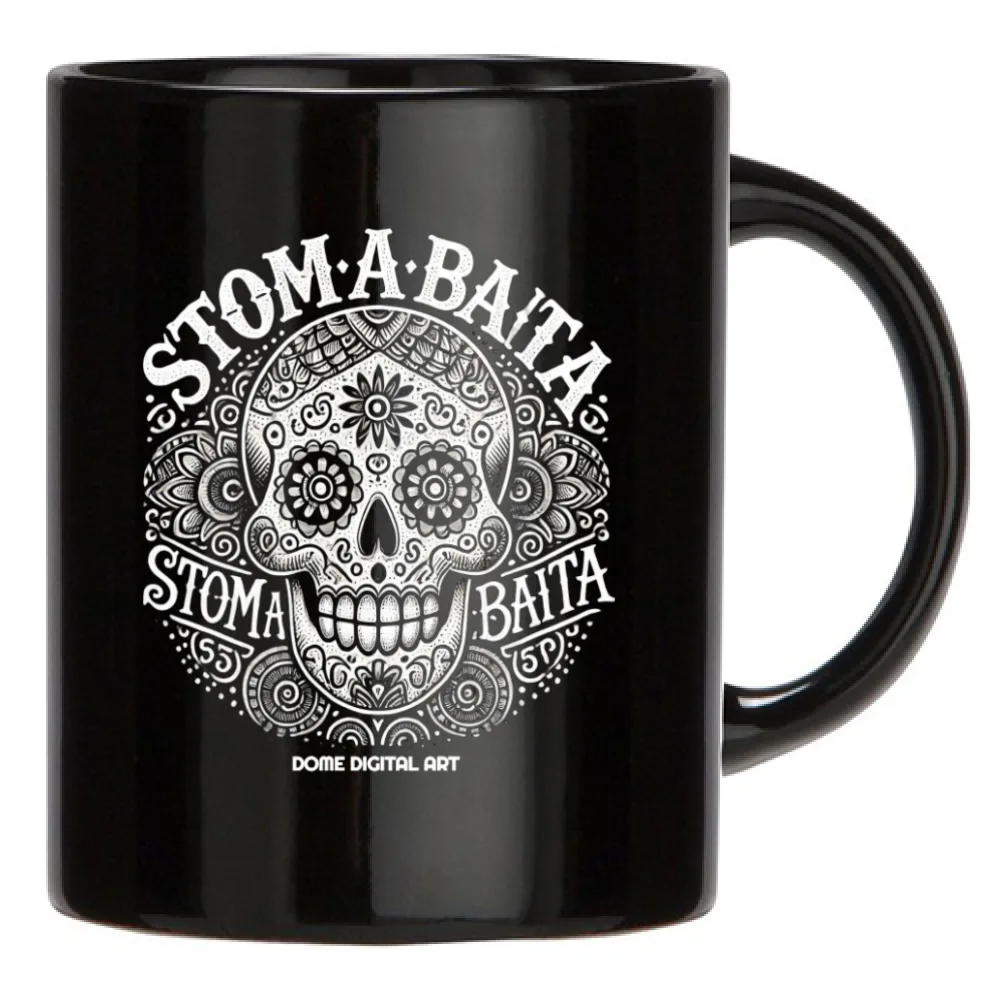 Tazza Teschio Messicano dialetto bresciano stom a 