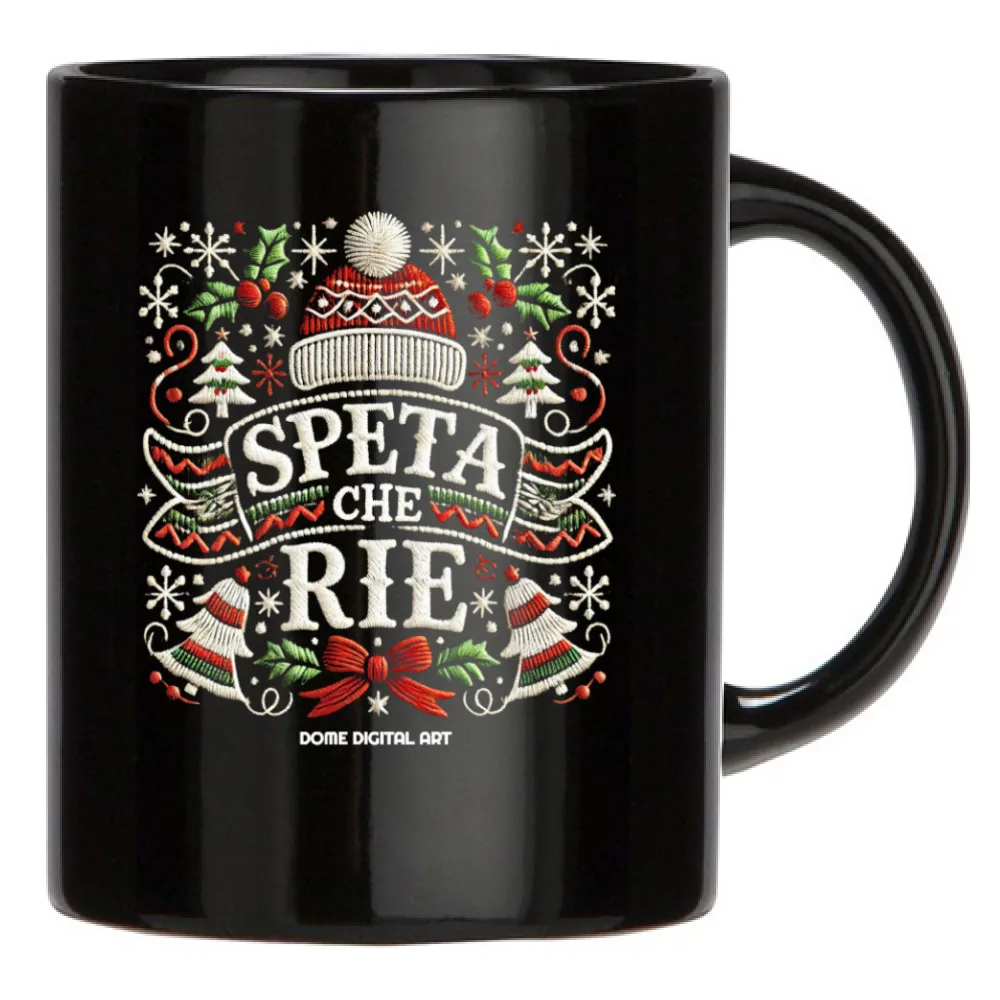 Tazza Dialetto Bresciano Natale speta che rie 11