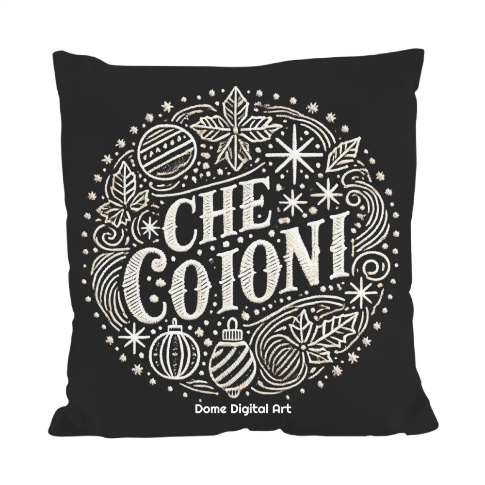 Cuscino Dialetto Bresciano di Natale che coioni 15