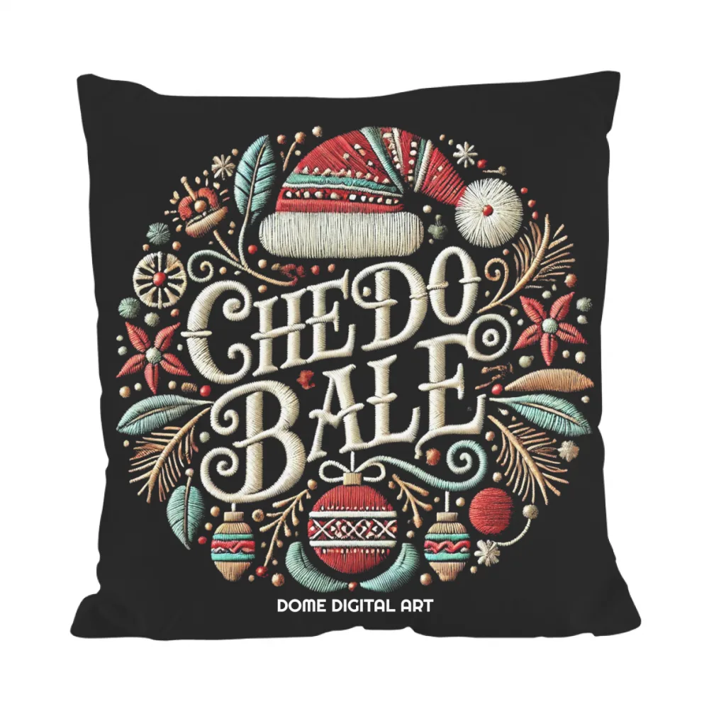 Cuscino dialetto Bresciano di Natale che do bale 1