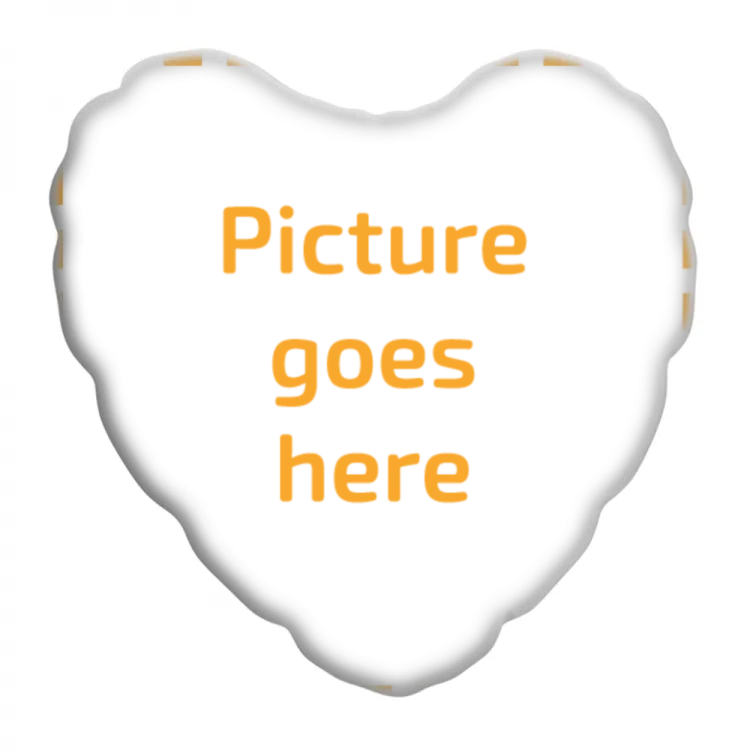 Cuscino cuore con foto personalizzate