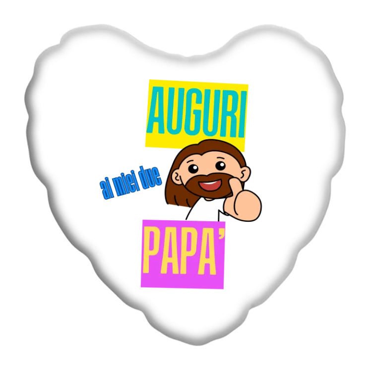 Cuscino cuore Due papà