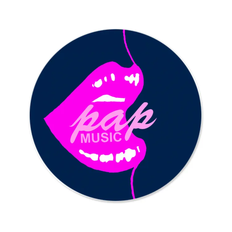 PAPmusic Baciami Ba Labbra-Sticker-8cm