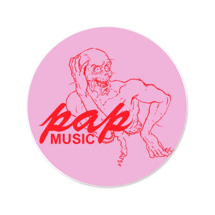 PAPmusic PAPmostro sdraiato-Sticker-8cm