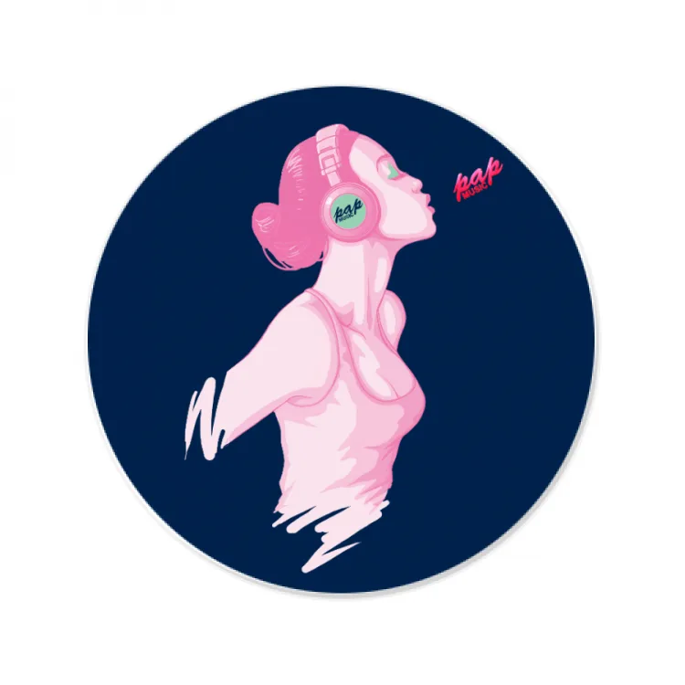 PAPmusic Cuffia donna-Sticker-8cm
