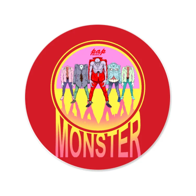 PAPmusic PAPmostri cerchio giallo-Sticker-8cm