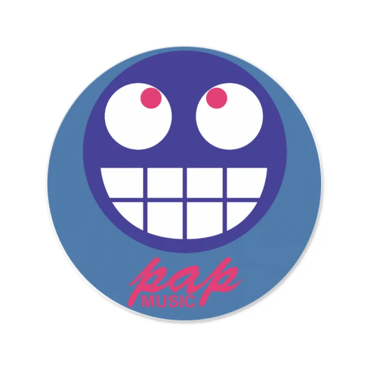 PAPmusic PAPsmile fronte-Sticker-8cm