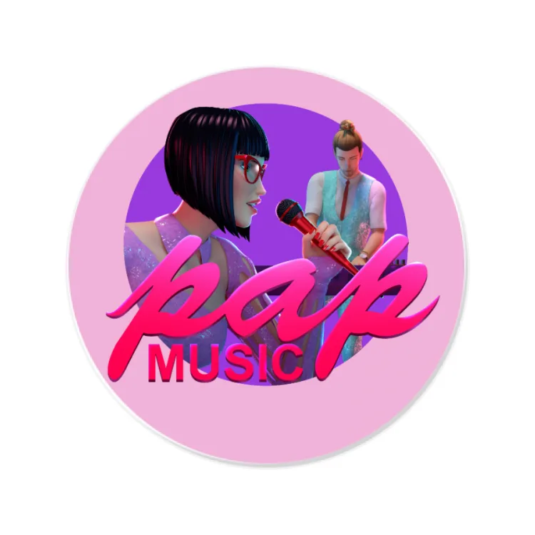 PAPmusic Chiara e Max Music-Sticker-8cm