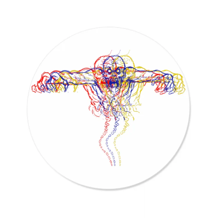 PAPmusic  PAPmostro spavento-Sticker-8cm