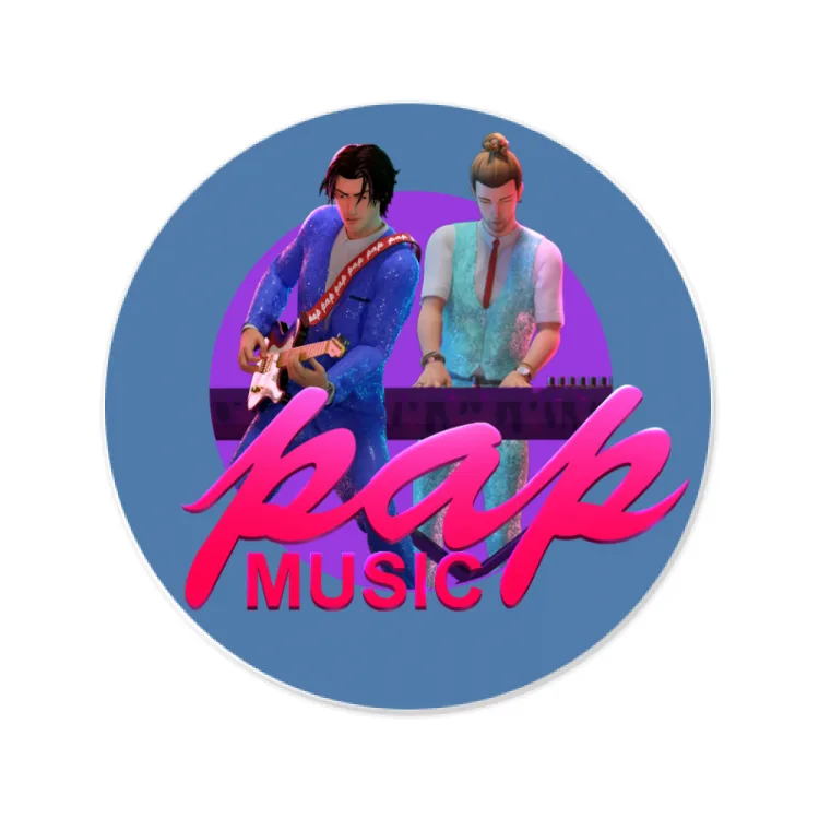PAPmusic Lui e Max Music-Sticker-8cm