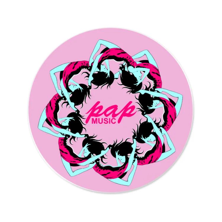 PAPmusic Donna che cade Fuchsia-Sticker-8cm