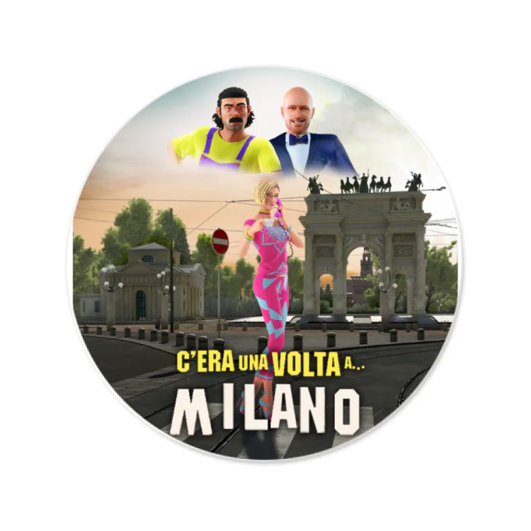 PAPmusic C era una volta a Milano-Stiker-8cm