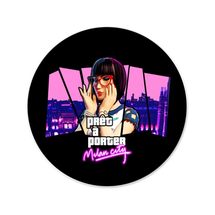 PAPmusic Prét-à-Porter MilanCity-sticker-8cm
