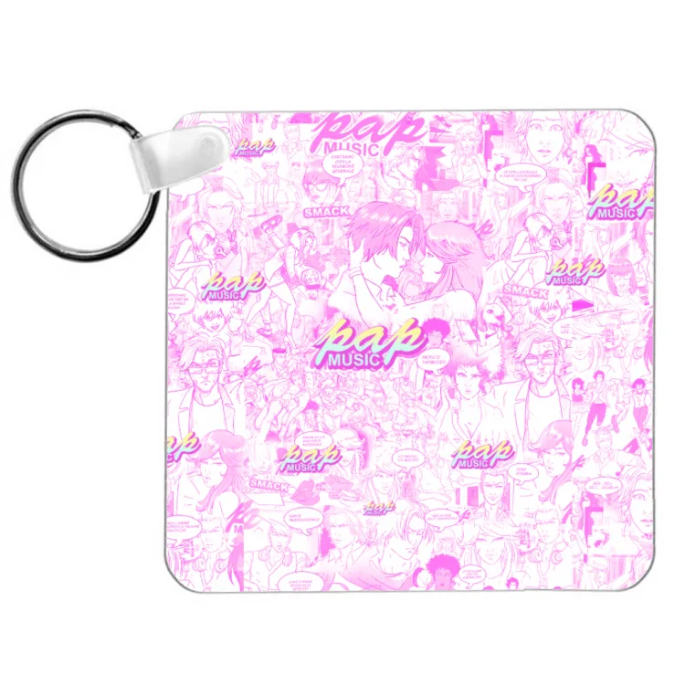 PAPmusic Allover Fumetto Completo rosa - portachia