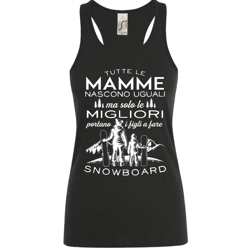 Le Migliori Mamme portano i figli a fare Snowboard