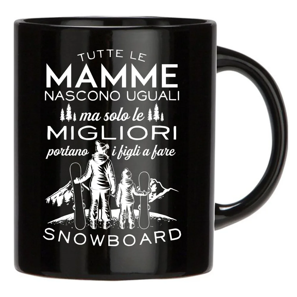Le Migliori Mamme portano i figli a fare Snowboard