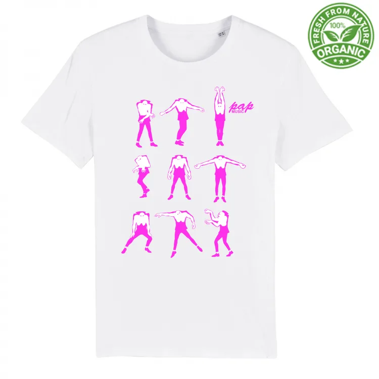 PAPmusic PAPmostri ballerini verticali fucsia-T-sh