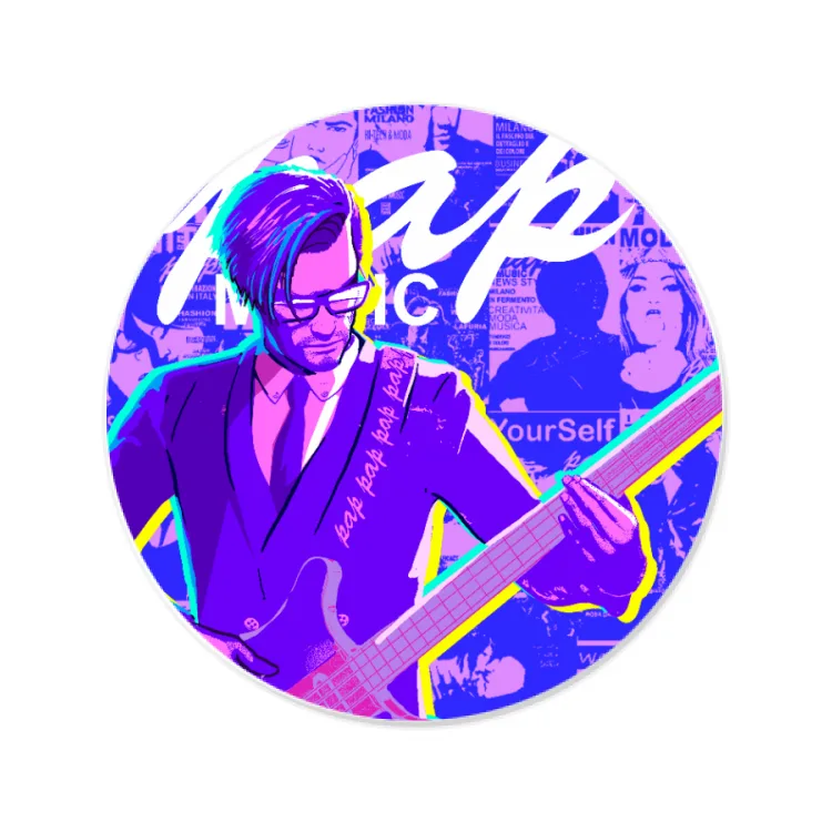 PAPmusic Cartoon Graphic Giuseppe-Sticker-8cm