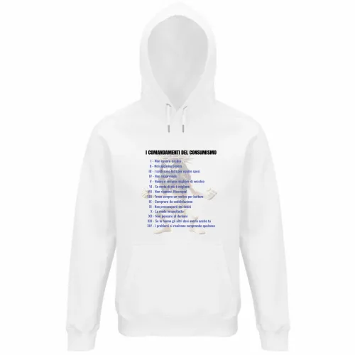 Felpa Organica Unisex Cappuccio