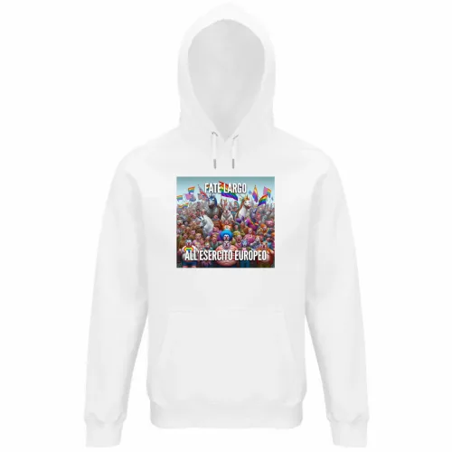 Felpa Organica Unisex Cappuccio