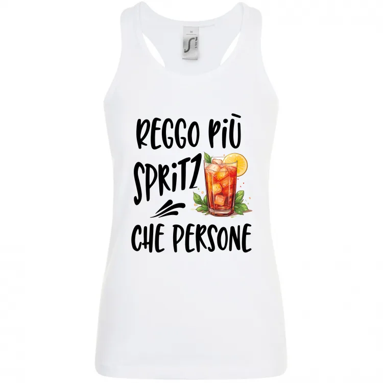 Maglietta divertente Reggo più Spritz che persone