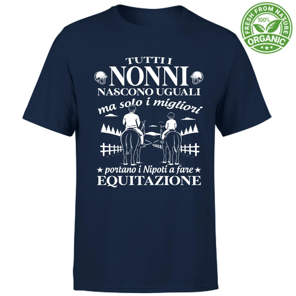 I nonni migliori portano i nipoti a equitazione