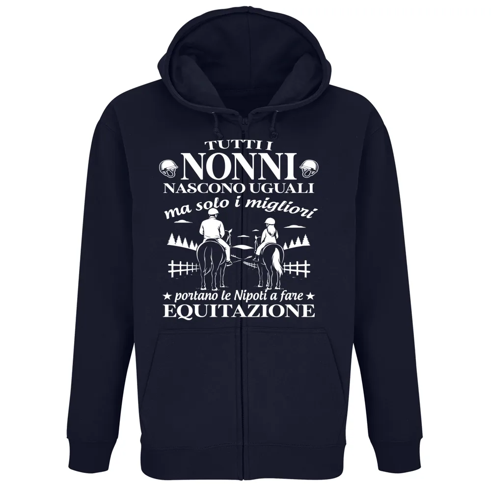 I nonni migliori portano le nipoti a equitazione