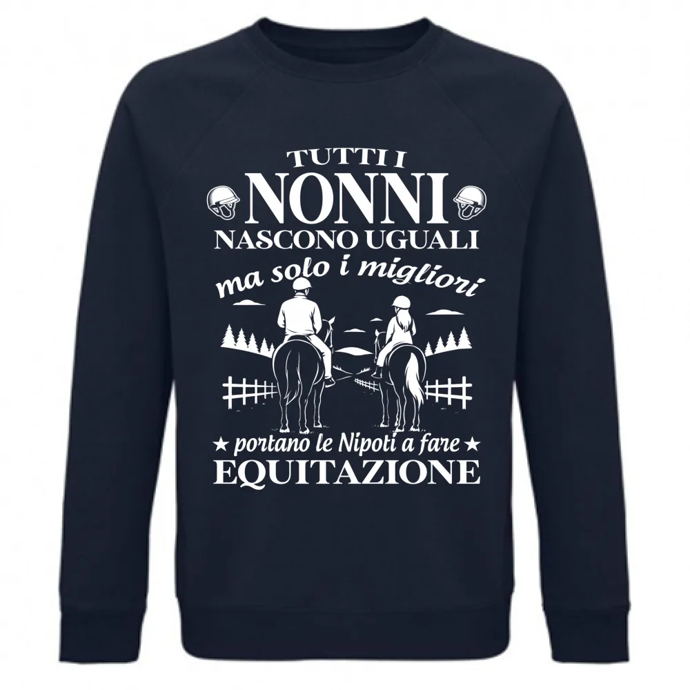 I nonni migliori portano le nipoti a equitazione