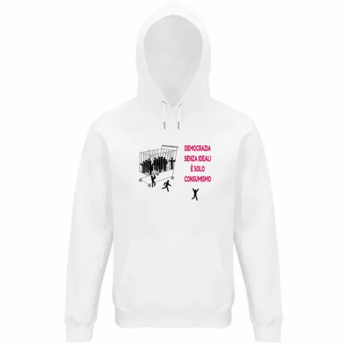 Felpa Organica Unisex Cappuccio