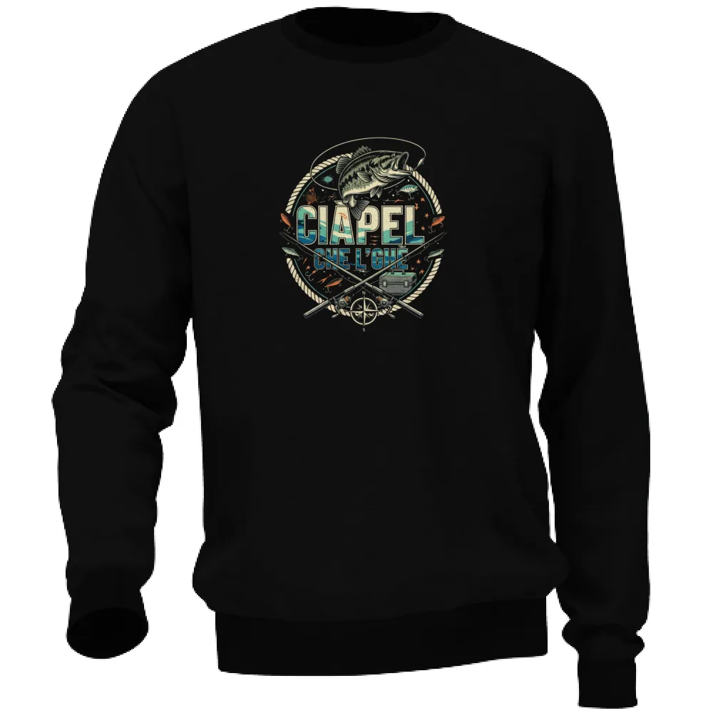 Felpa Sport Pesca Pescatori Lago Iseo Lake 3