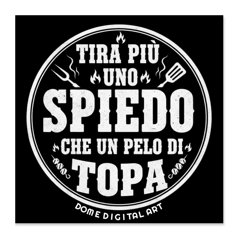 Adesivo 8cm Tira piu uno Spiedo che 1